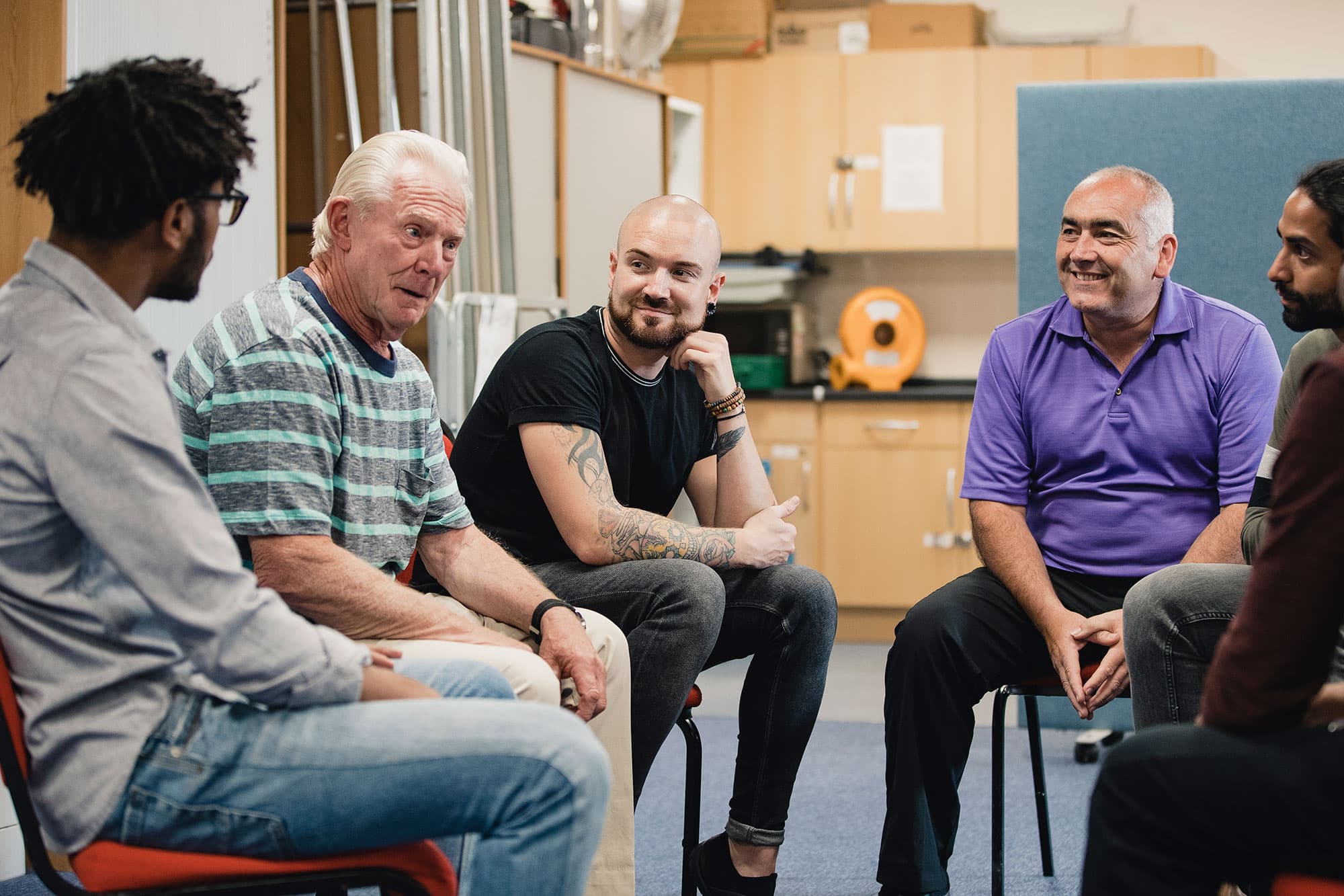 A group counselling session.