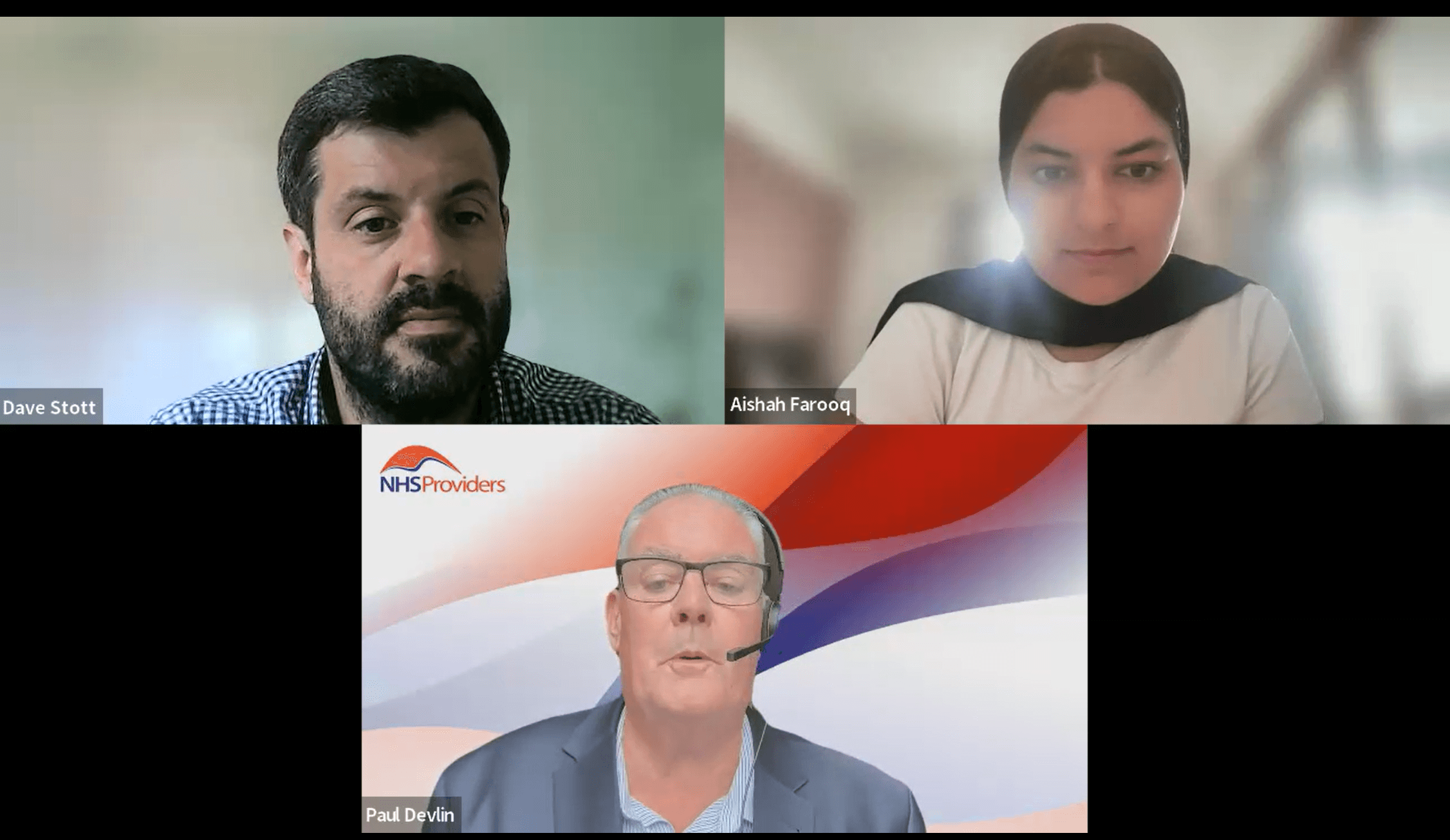 Dave Scott, Aishah Farooq and Paul Devlin speaking at Governor Focus conference 2025