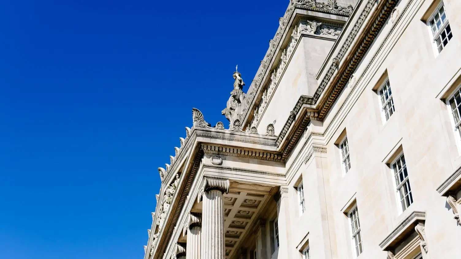 A close up image of Stormont.