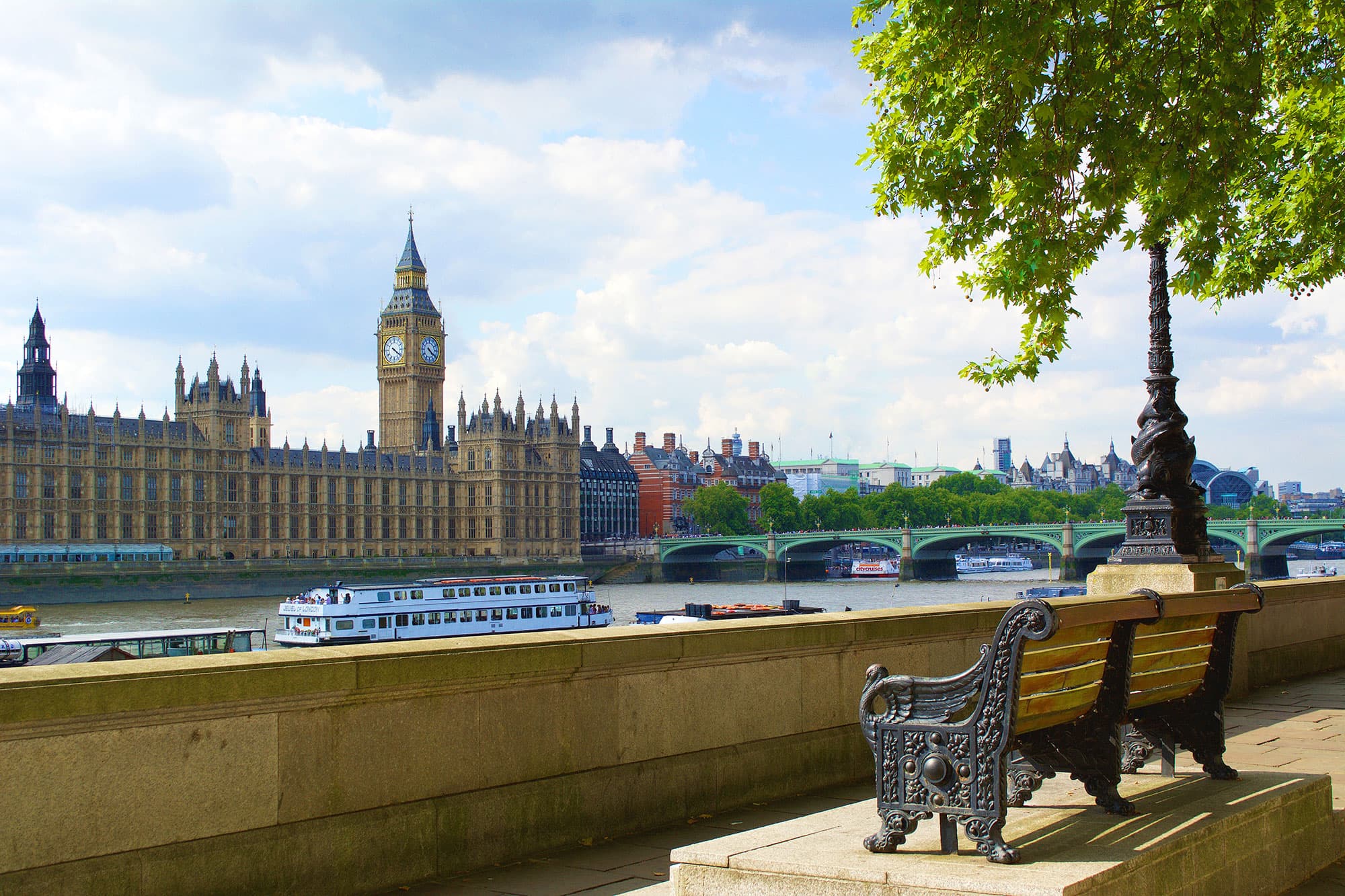 Houses of Parliament from across the Thames