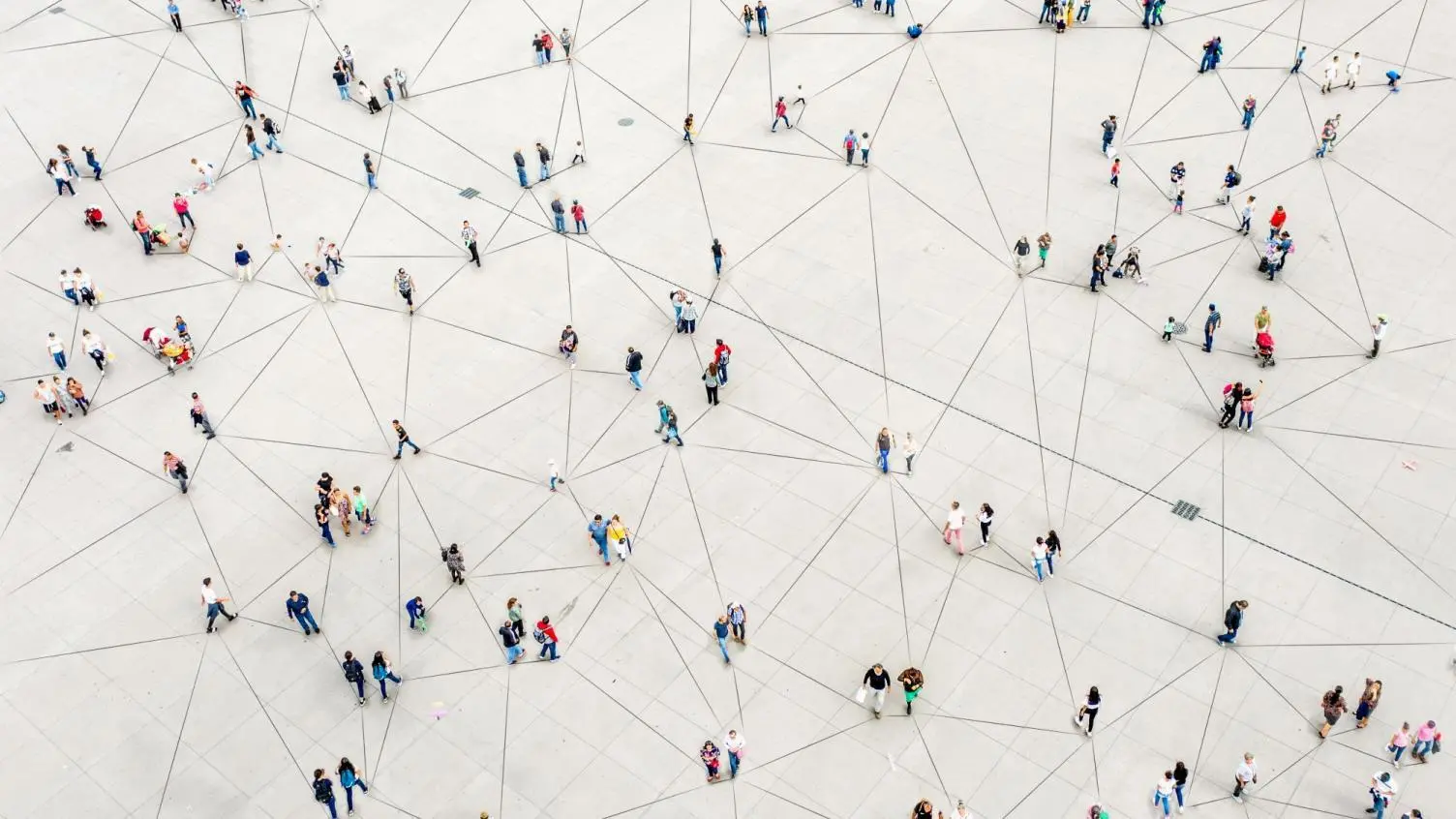 An image showing people connected by lines