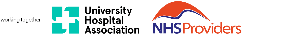Logos of University Hospital Association and NHS Providers
